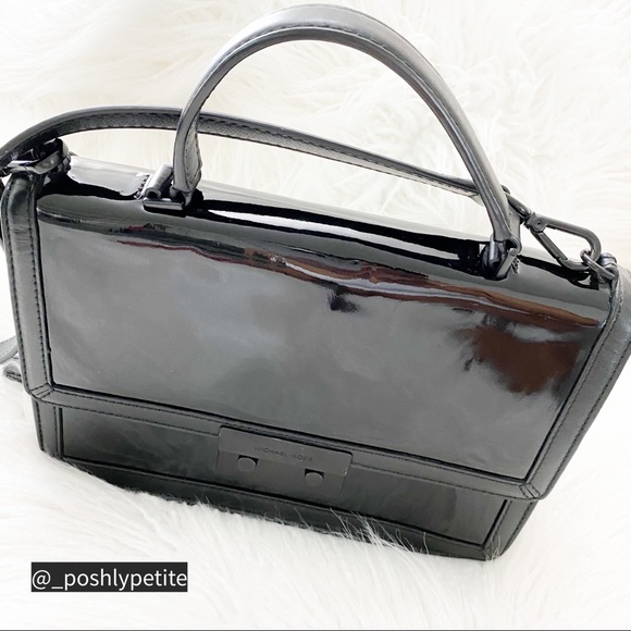 Michael Kors Black Patent Authentic Shoulder Bag - Picture 7 of 16
